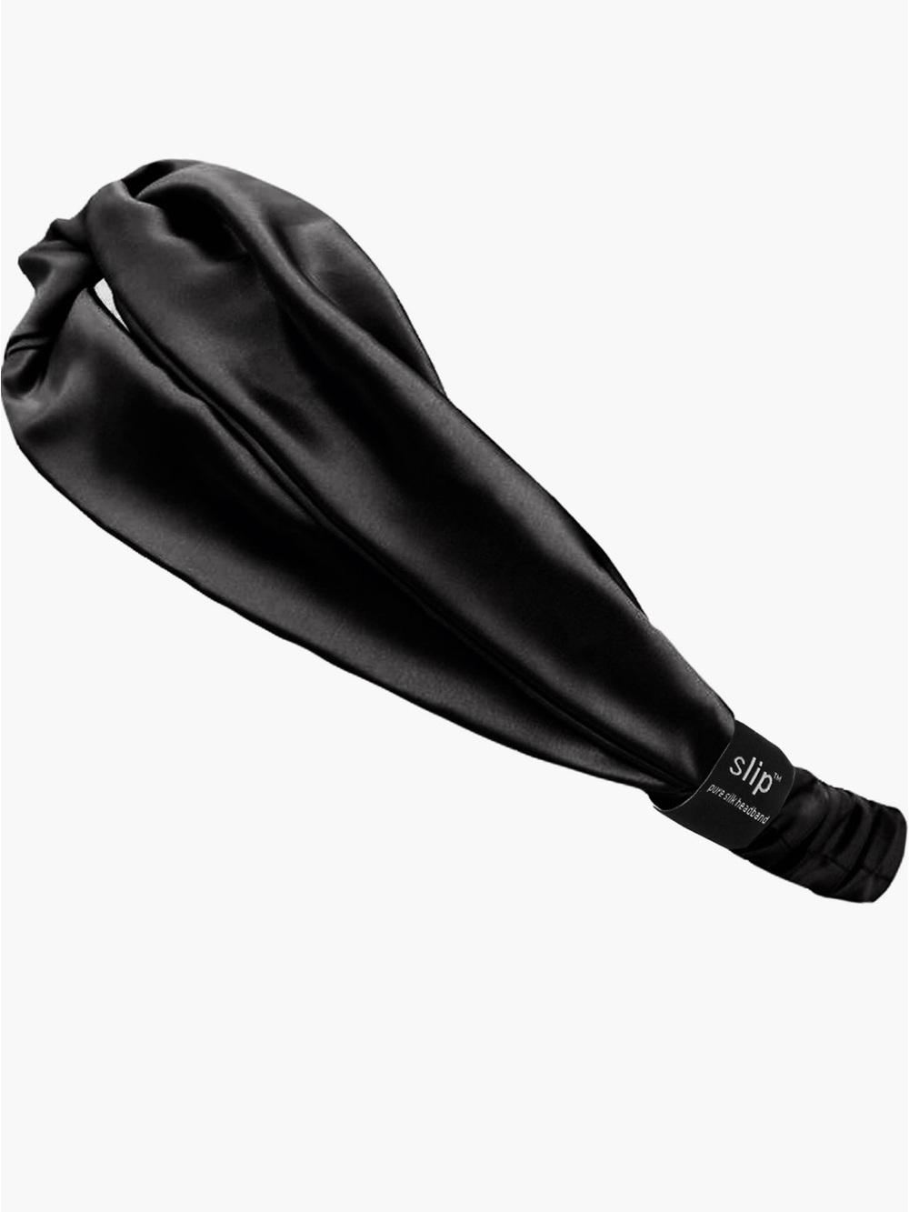 SLIP Pure Silk Knotted Headband (BLACK)